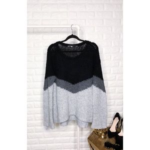 Pam & Gela Oversized Chevron Sweater